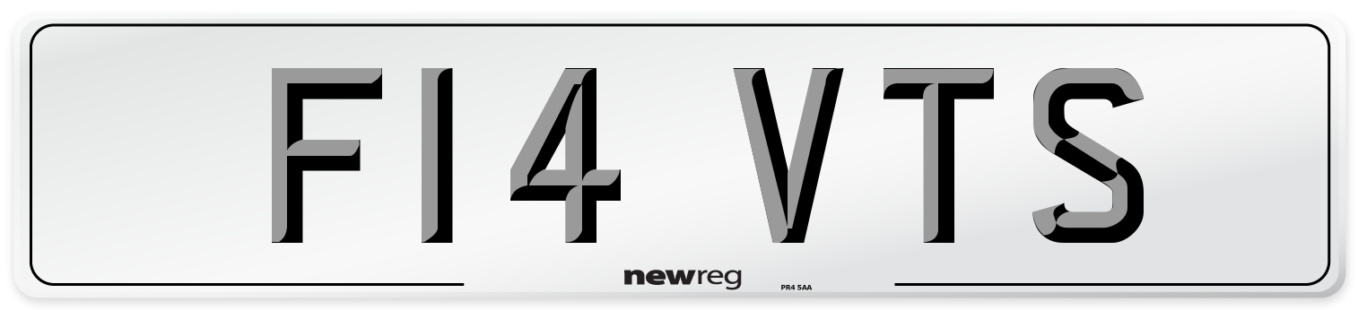 F14 VTS Number Plate from New Reg